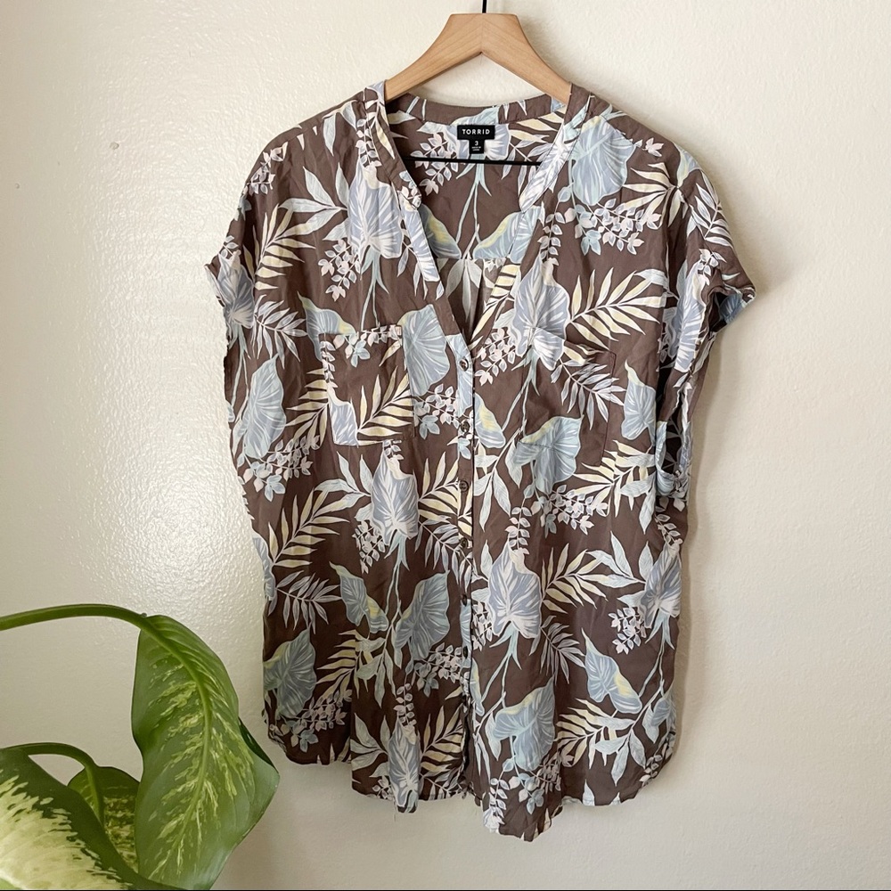 Torrid | Floral Challis Dolman Blouse